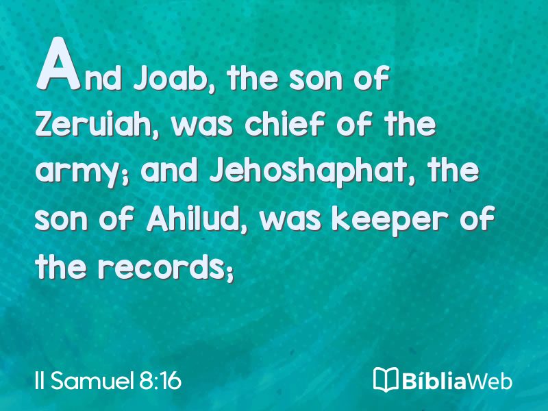 II Samuel 8:16 em imagem para compartilhar