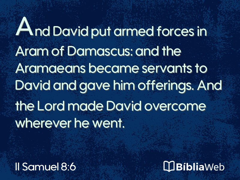 II Samuel 8:6 em imagem para compartilhar