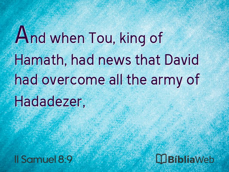 II Samuel 8:9 em imagem para compartilhar