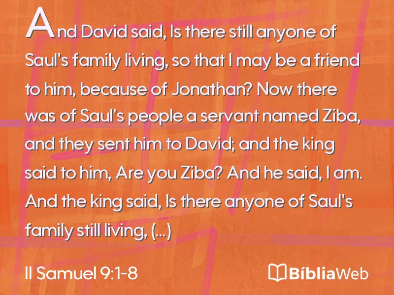 II Samuel 9:1-8 em imagem para compartilhar
