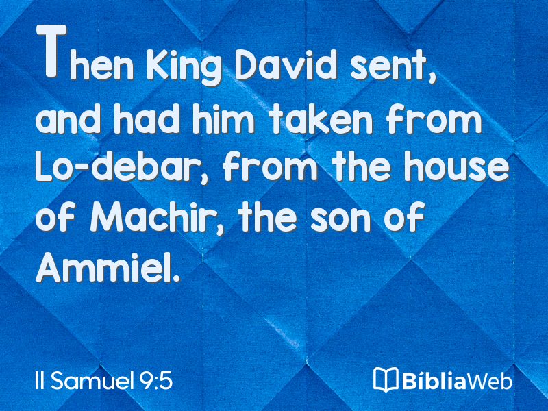 II Samuel 9:5 em imagem para compartilhar