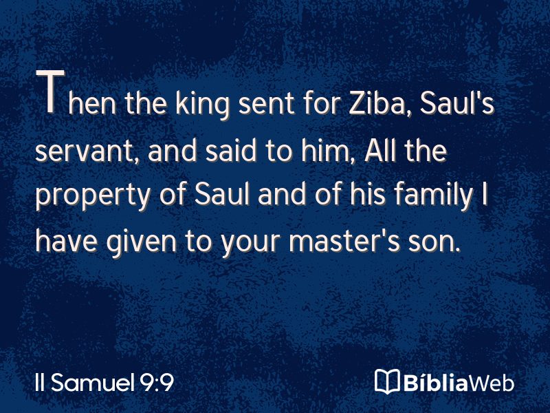 II Samuel 9:9 em imagem para compartilhar