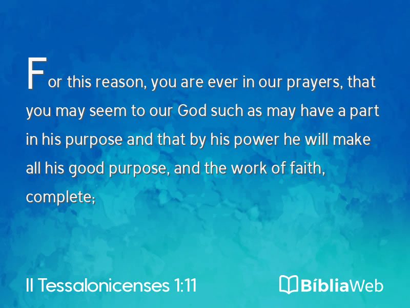 II Tessalonicenses 1:11 em imagem para compartilhar