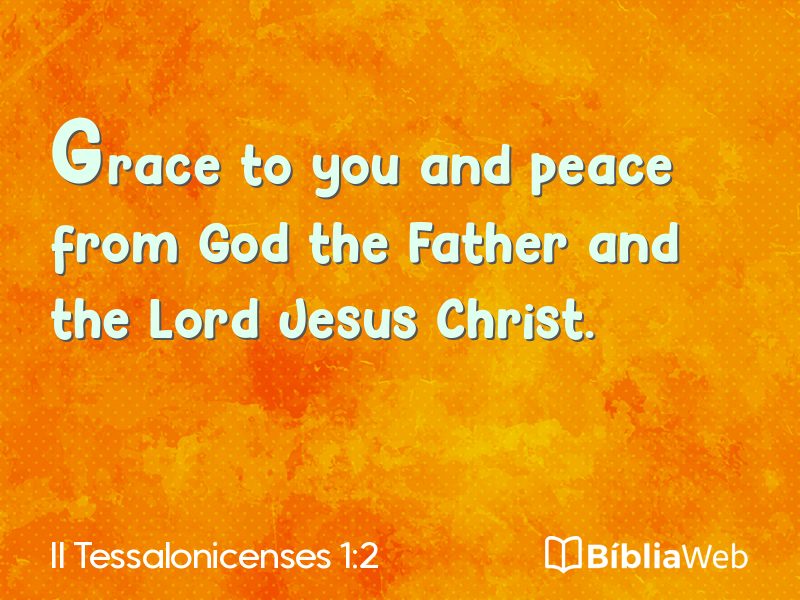 II Tessalonicenses 1:2 em imagem para compartilhar