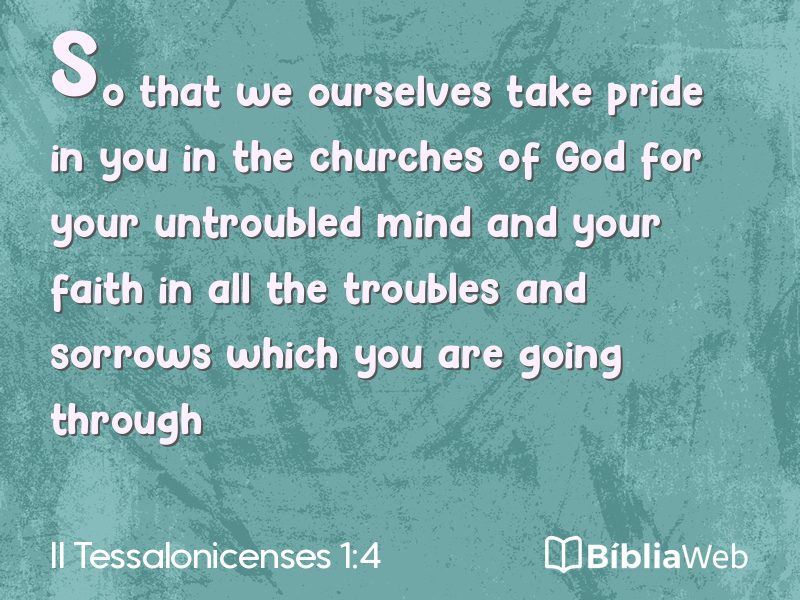 II Tessalonicenses 1:4 em imagem para compartilhar