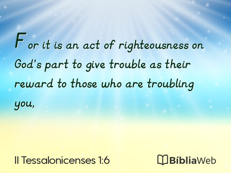 II Tessalonicenses 1:6 em imagem para compartilhar