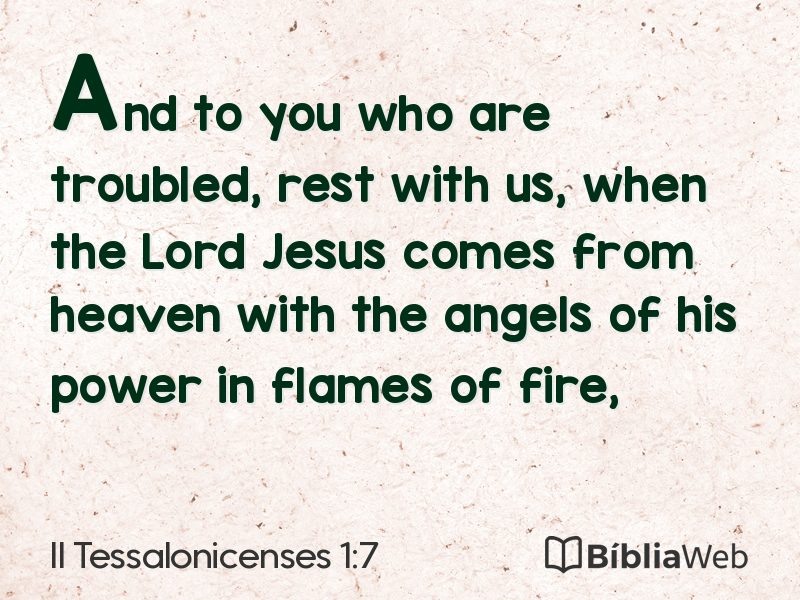 II Tessalonicenses 1:7 em imagem para compartilhar