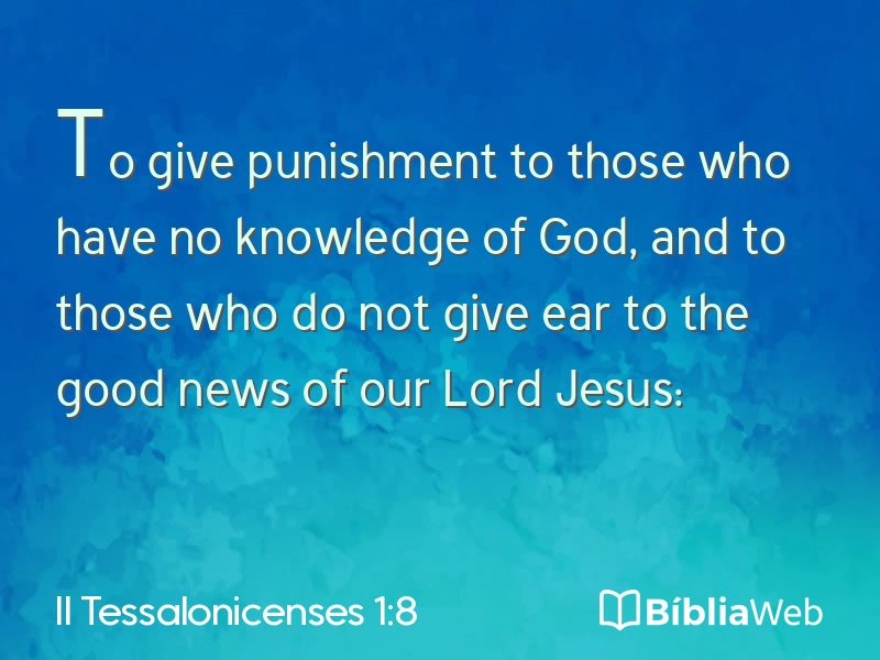 II Tessalonicenses 1:8 em imagem para compartilhar
