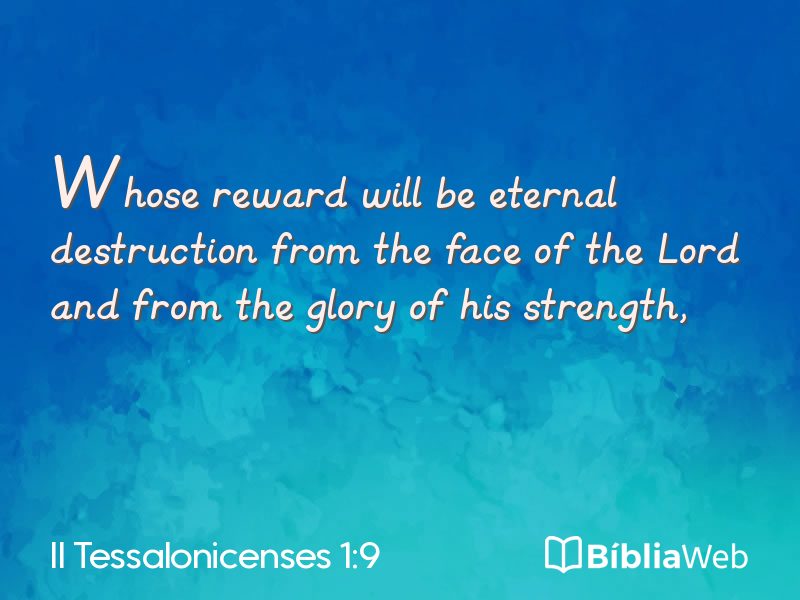 II Tessalonicenses 1:9 em imagem para compartilhar