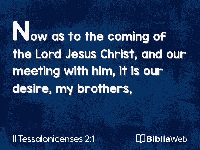 II Tessalonicenses 2:1 em imagem para compartilhar