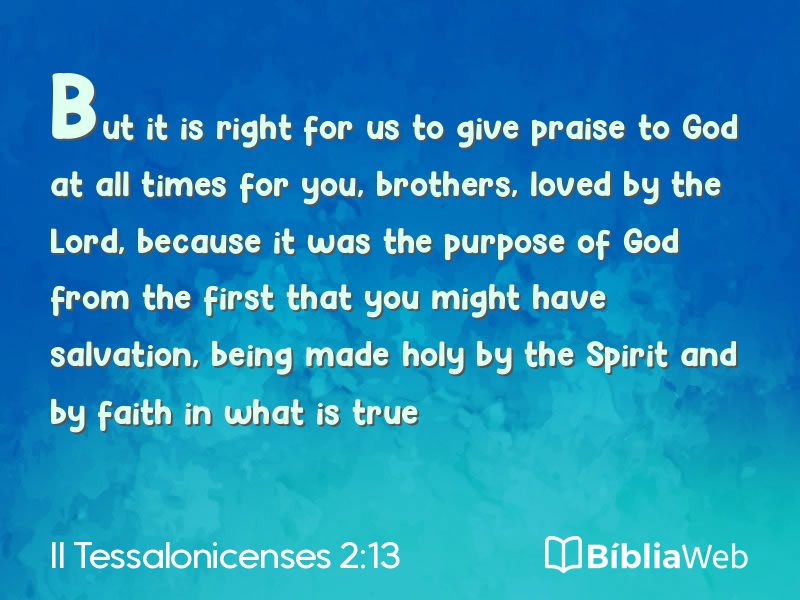 II Tessalonicenses 2:13 em imagem para compartilhar