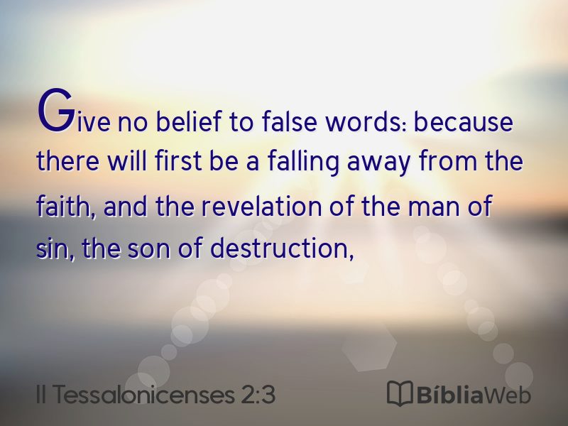 II Tessalonicenses 2:3 em imagem para compartilhar