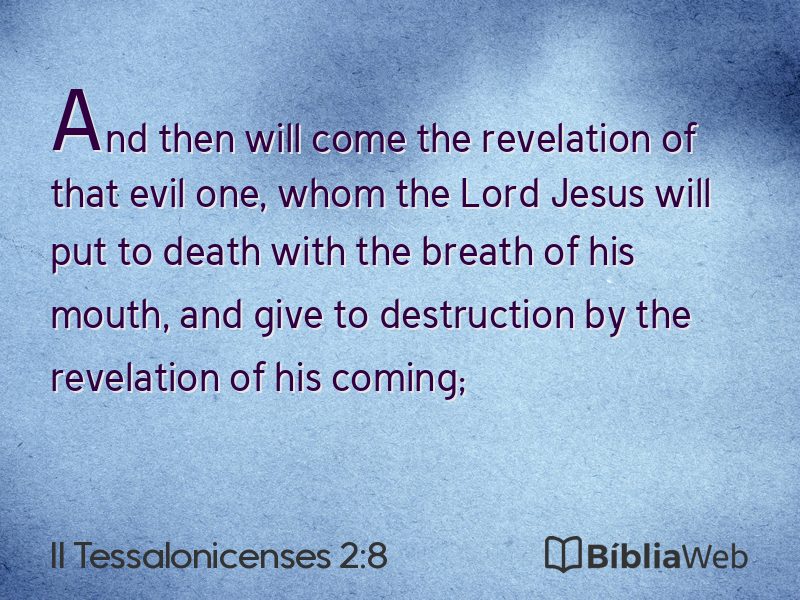 II Tessalonicenses 2:8 em imagem para compartilhar
