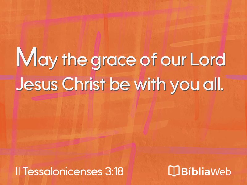 II Tessalonicenses 3:18 em imagem para compartilhar