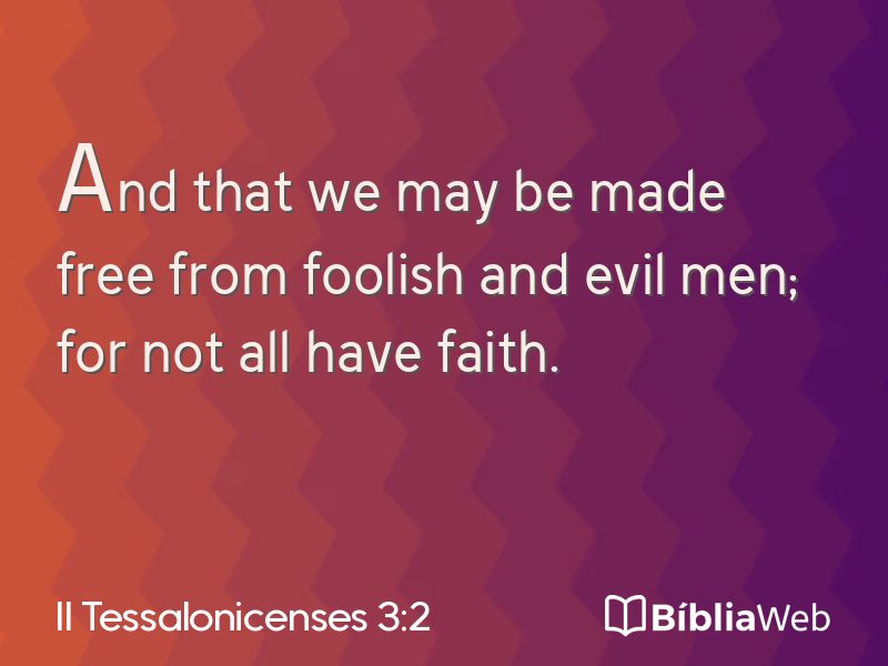 II Tessalonicenses 3:2 em imagem para compartilhar
