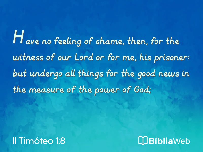 II Timóteo 1:8 em imagem para compartilhar
