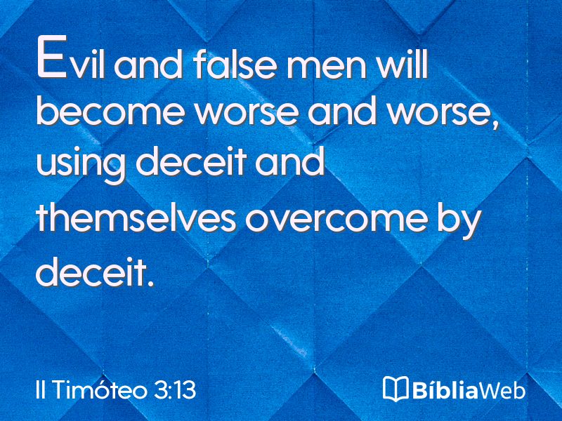 II Timóteo 3:13 em imagem para compartilhar