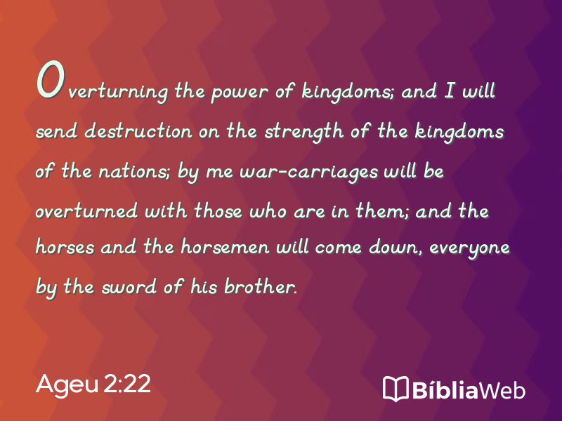 Ageu 2:22 em imagem para compartilhar