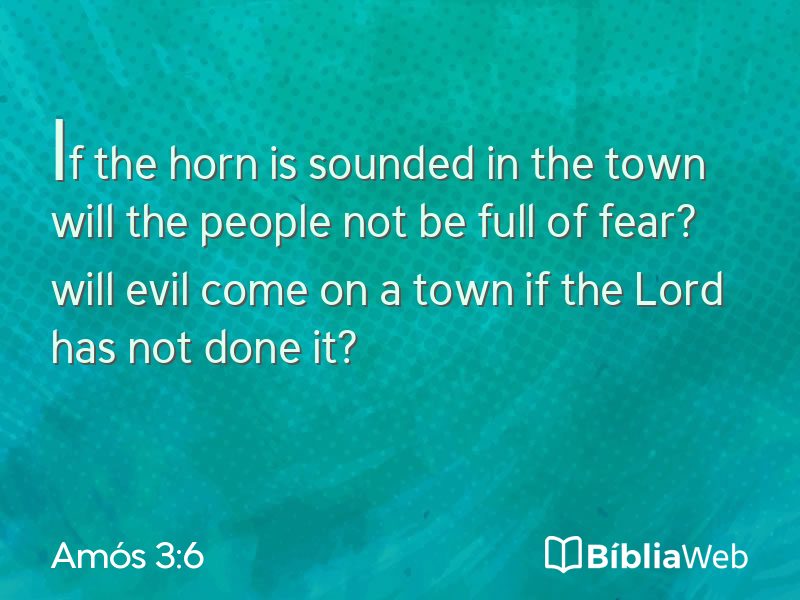 Amós 3:6 em imagem para compartilhar