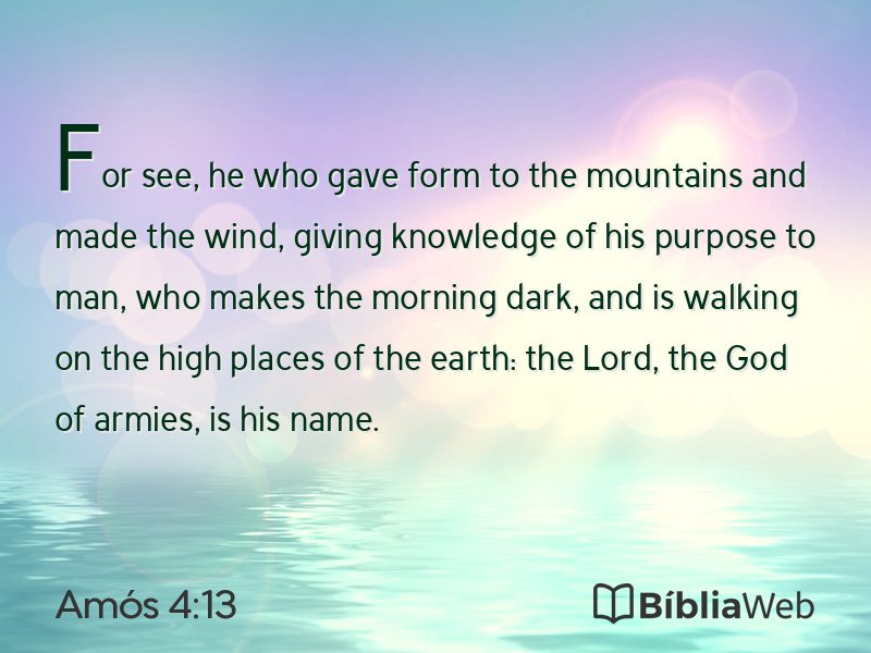 Amós 4:13 em imagem para compartilhar