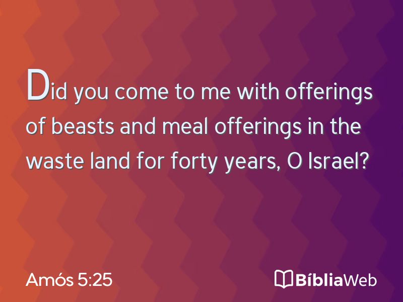 Amós 5:25 em imagem para compartilhar