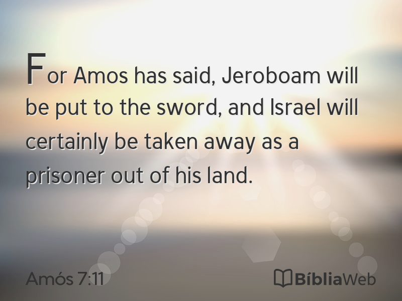 Amós 7:11 em imagem para compartilhar