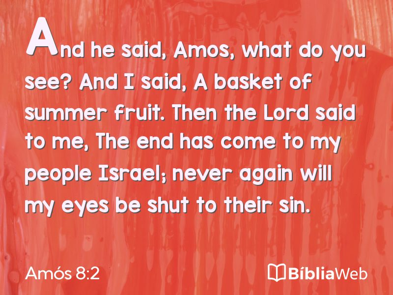 Amós 8:2 em imagem para compartilhar