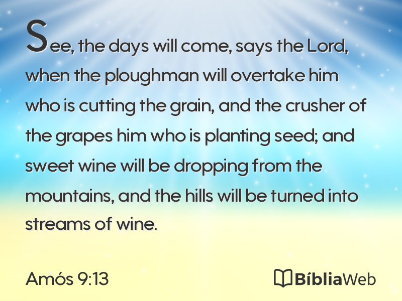 Amós 9:13 em imagem para compartilhar