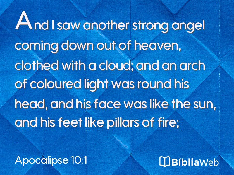 Apocalipse 10:1 em imagem para compartilhar
