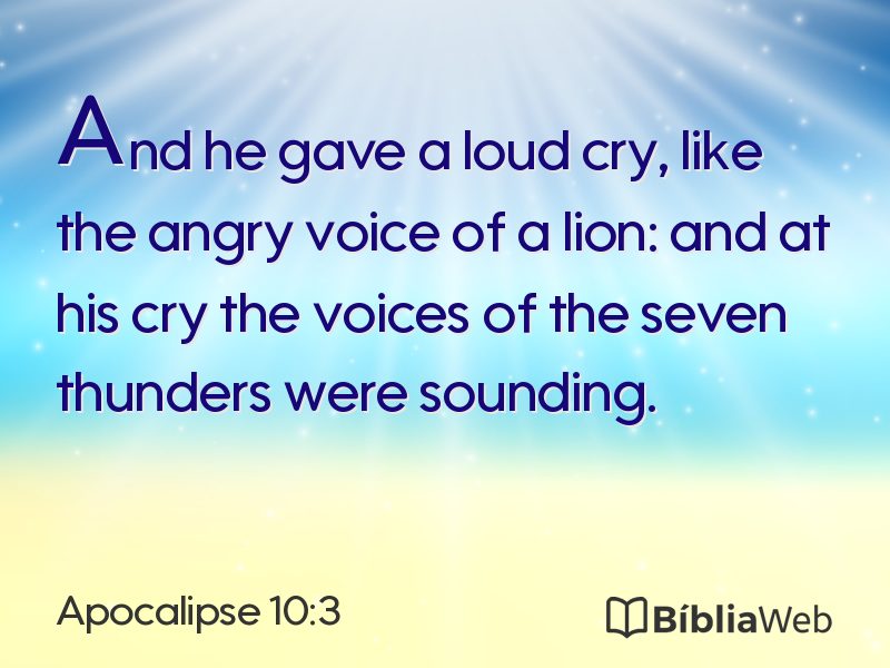 Apocalipse 10:3 em imagem para compartilhar