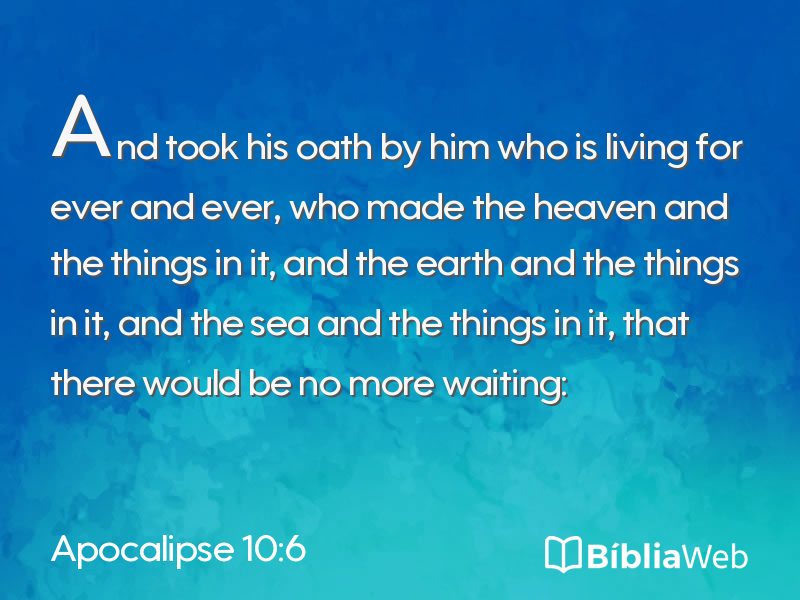 Apocalipse 10:6 em imagem para compartilhar