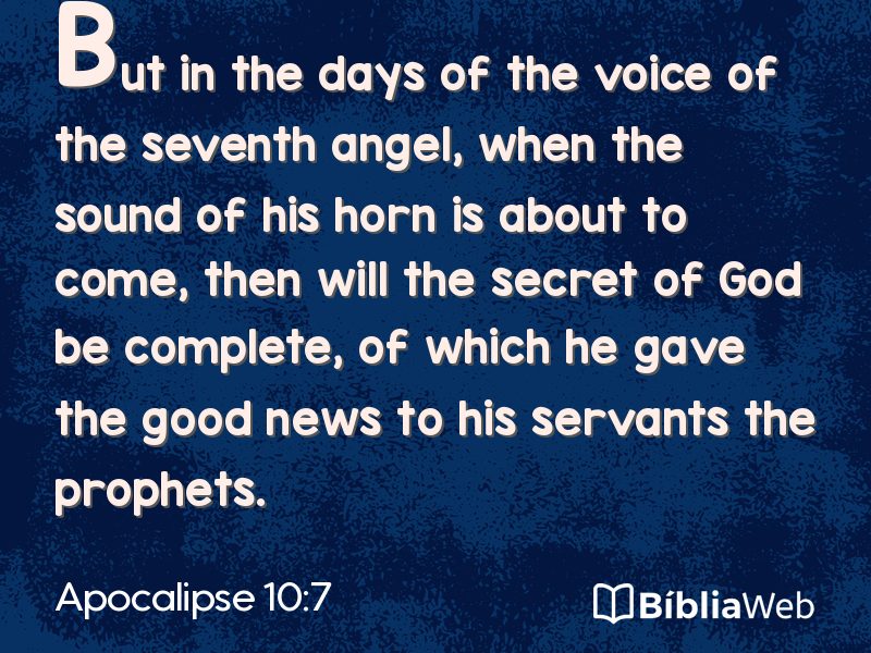 Apocalipse 10:7 em imagem para compartilhar