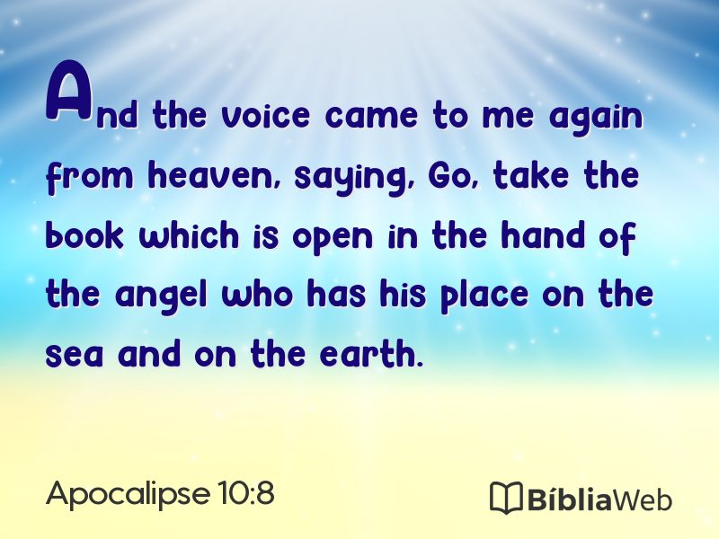 Apocalipse 10:8 em imagem para compartilhar