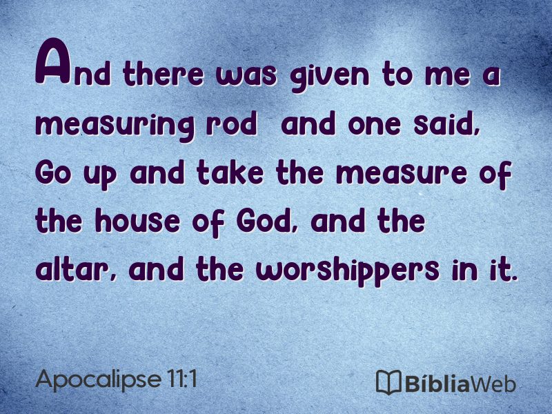 Apocalipse 11:1 em imagem para compartilhar