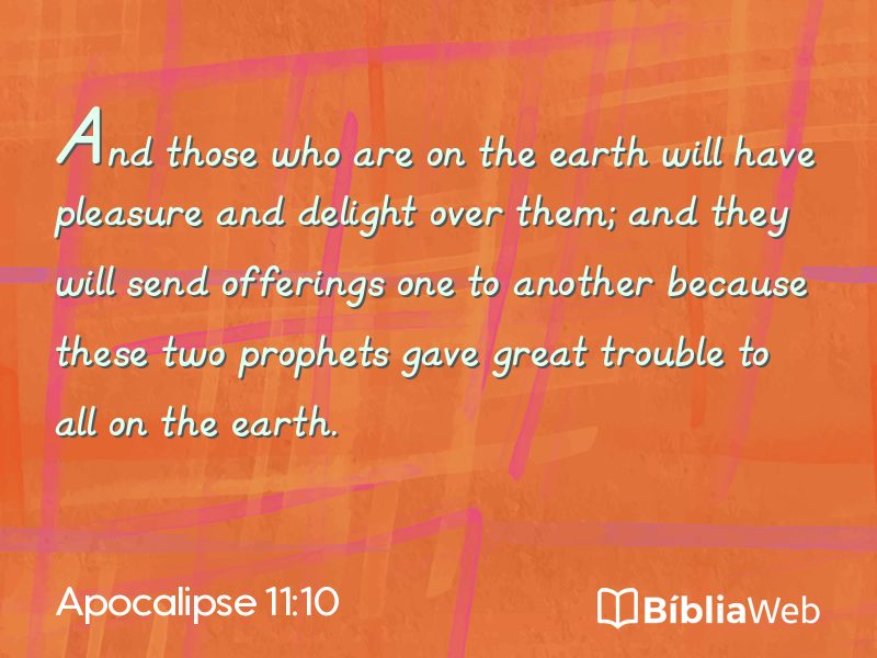 Apocalipse 11:10 em imagem para compartilhar