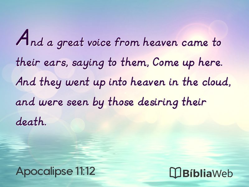 Apocalipse 11:12 em imagem para compartilhar