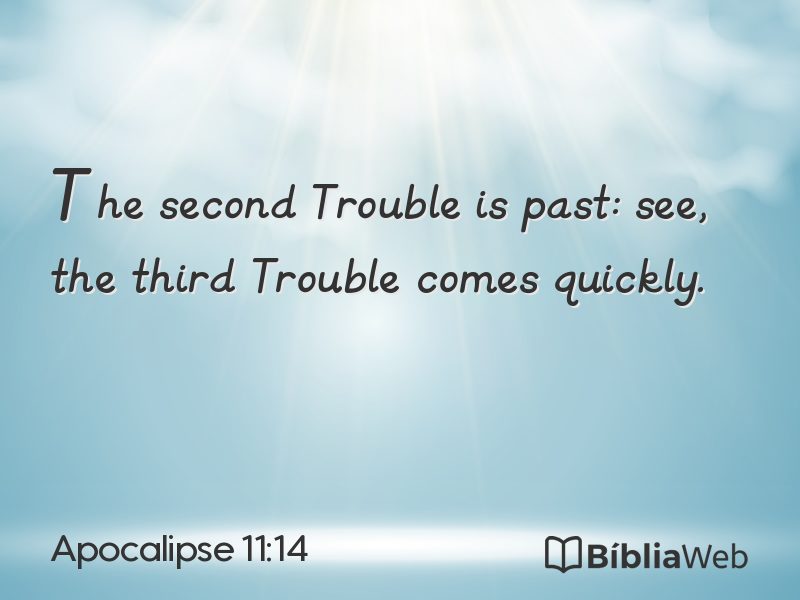 Apocalipse 11:14 em imagem para compartilhar