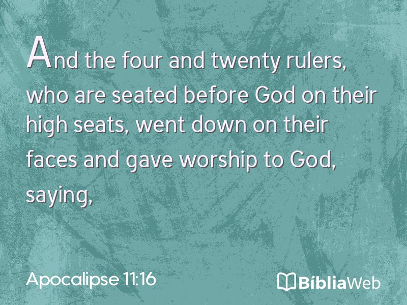 Apocalipse 11:16 em imagem para compartilhar