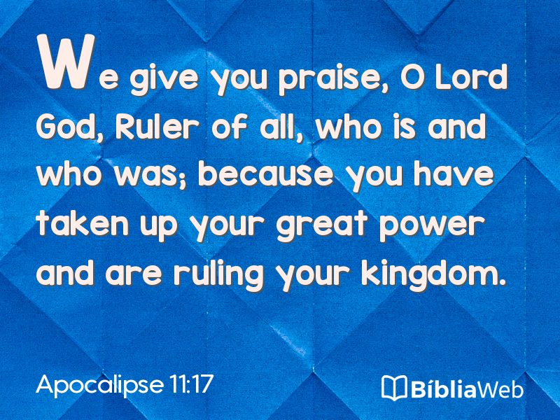 Apocalipse 11:17 em imagem para compartilhar