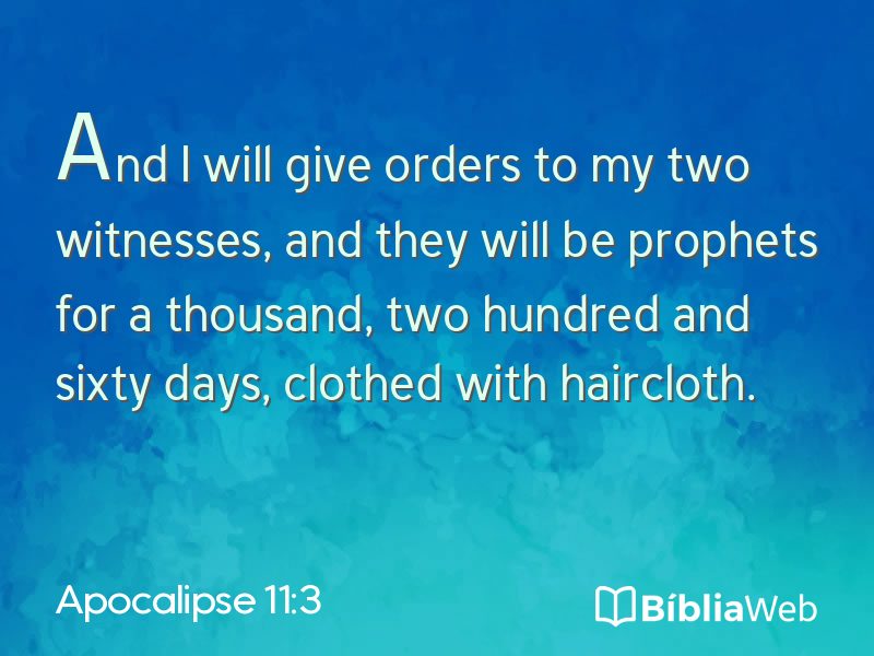 Apocalipse 11:3 em imagem para compartilhar