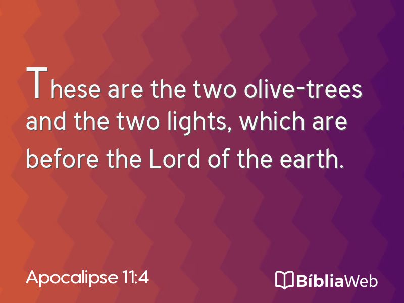 Apocalipse 11:4 em imagem para compartilhar