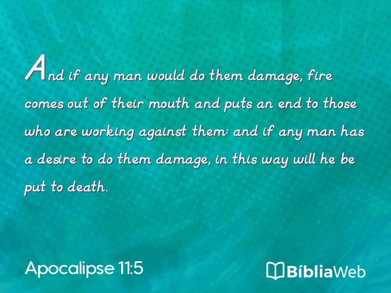Apocalipse 11:5 em imagem para compartilhar