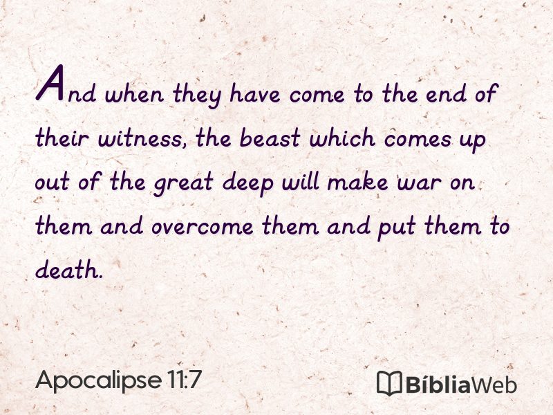Apocalipse 11:7 em imagem para compartilhar