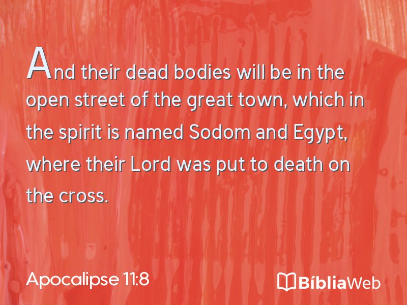 Apocalipse 11:8 em imagem para compartilhar
