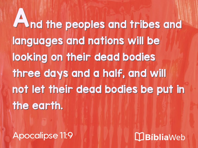 Apocalipse 11:9 em imagem para compartilhar