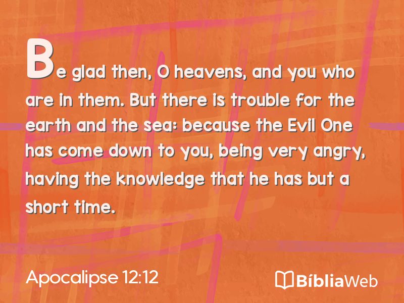 Apocalipse 12:12 em imagem para compartilhar