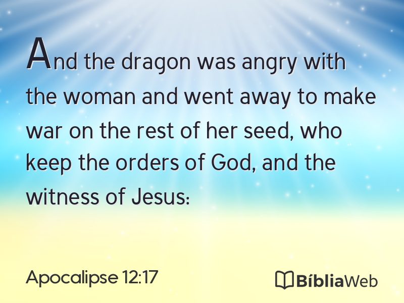 Apocalipse 12:17 em imagem para compartilhar