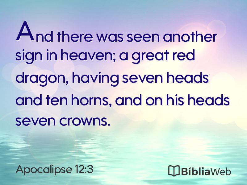 Apocalipse 12:3 em imagem para compartilhar