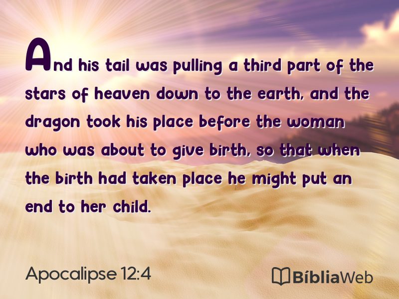 Apocalipse 12:4 em imagem para compartilhar