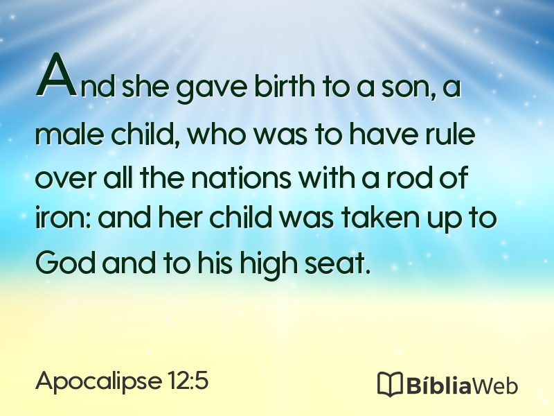 Apocalipse 12:5 em imagem para compartilhar